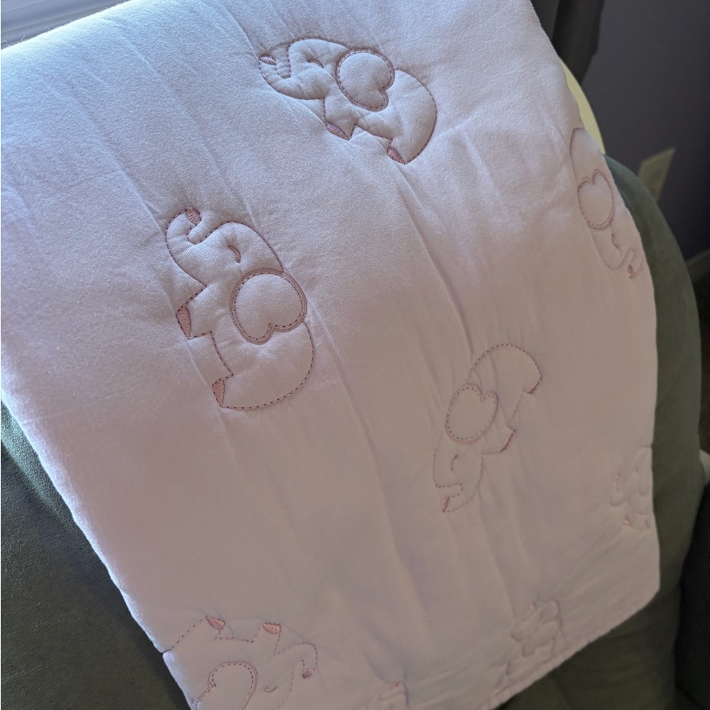 Pink Quilted Baby Blanket